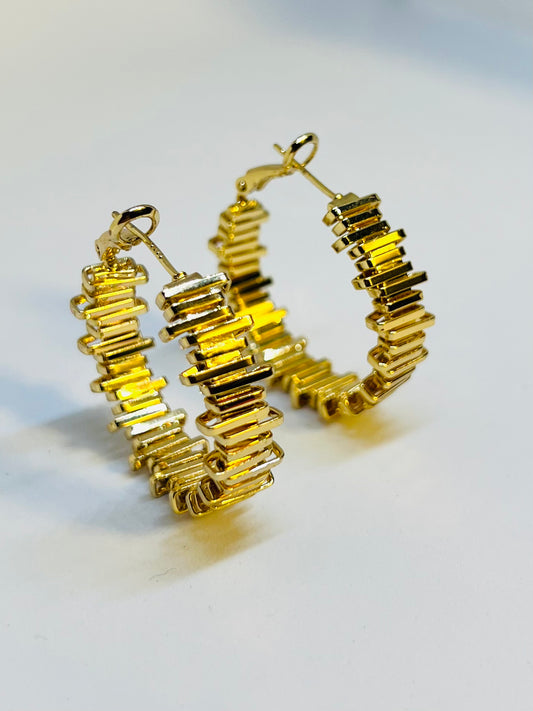 Tiered Hoop Earring