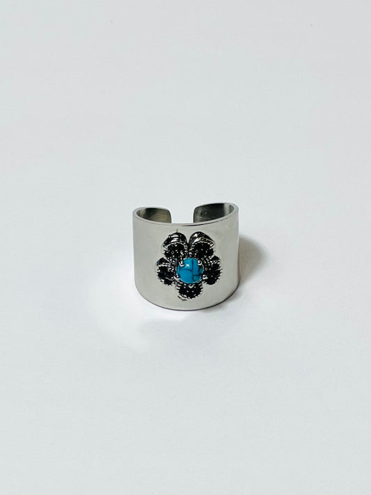 Black Flower Ring