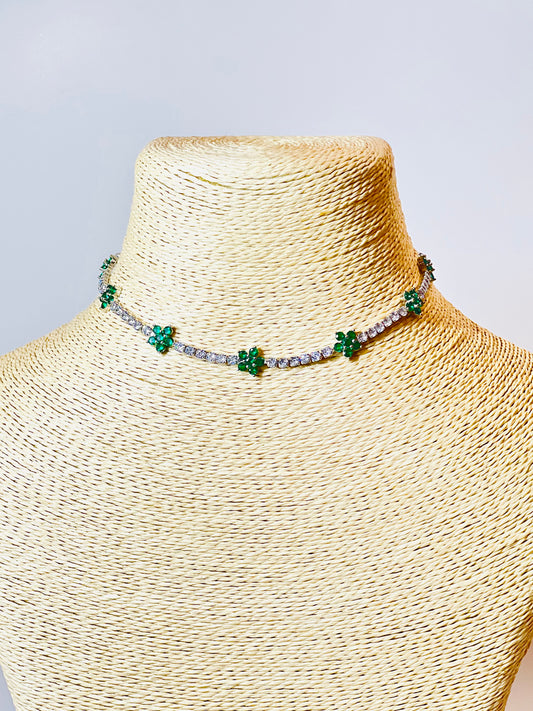 Green Flower Choker